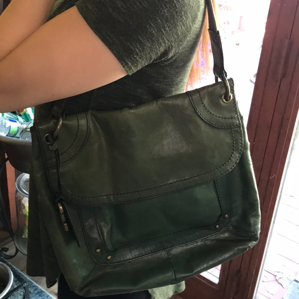 Fossil Green Vintage Genuine Leather Bag - Picture 4 of 5
